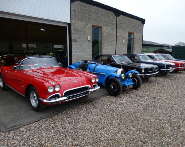 classic cars on display